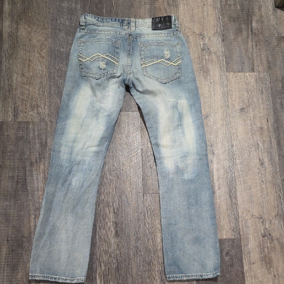 Buckle Black 32x34 Men's Low Rise Slim Straight Blue Jeans Distressed - Picture 7 of 9